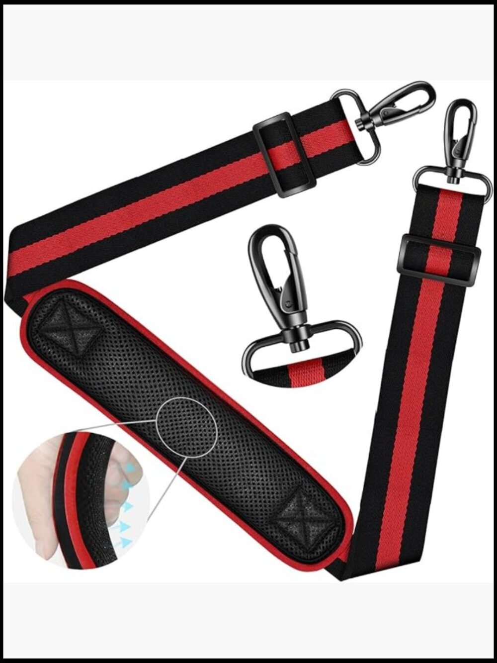 Universal Adjustable Shoulder Strap with Breathable Pad for Bags